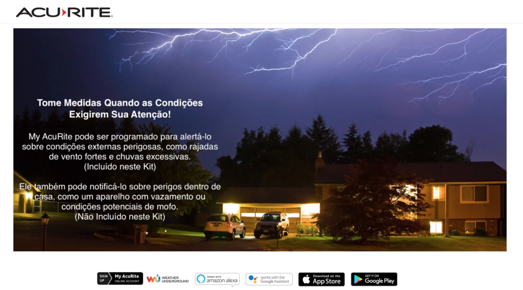 AcuRite 5-in-1 Estação Meteorológica Display Touch Screen de Alta Definição Sensor Raios Previsões by Dark Sky Compatível com Weather Underground WiFi - Imagem 6