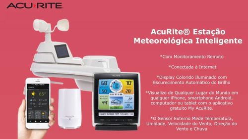 AcuRite Iris 5-in-1 Estação Meteorológica Digital Compatível com a Alexa e Google WiFi e Internet Conectada - Imagem 2