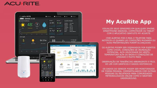 AcuRite Iris 5-in-1 Estação Meteorológica Digital Compatível com a Alexa e Google WiFi e Internet Conectada - Imagem 4