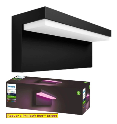 Philips Hue White and Color Ambiance Nyro l Outdoor wall light l 16 Milhões de Cores l Luminária de Parede l Compatível com Alexa, Apple Homekit & Google Assistant | Requer a Hue Bridge