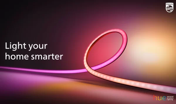 Philips Hue Play Gradient Lightstrip Fita de LED Kit Para 3 Monitores PC ou Mac 24" até 27"