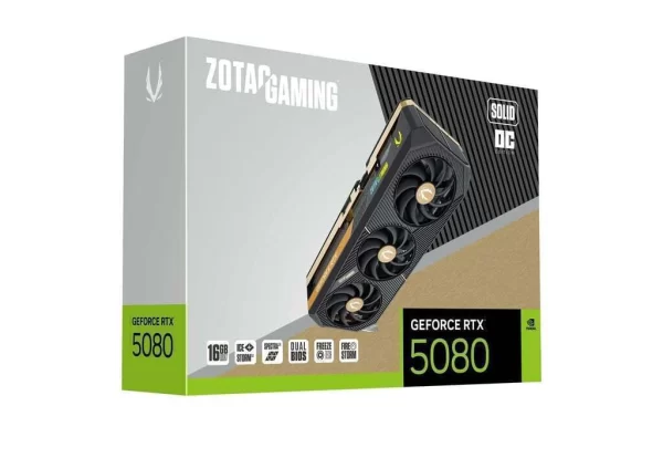 NVIDIA ZOTAC GAMING, GPU NV RTX5080 16GB SOLID OC GDDR7 256BITS , ZT-B50800J-10P