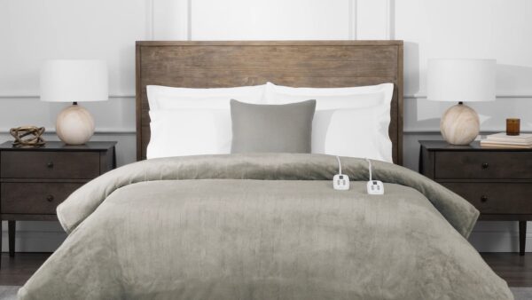 Brookstone Heated Plush Blanket