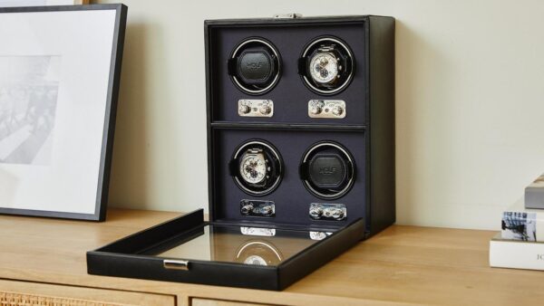 Wolf Heritage 4 Piece Watch Winder Preserves And Protects Your Watches